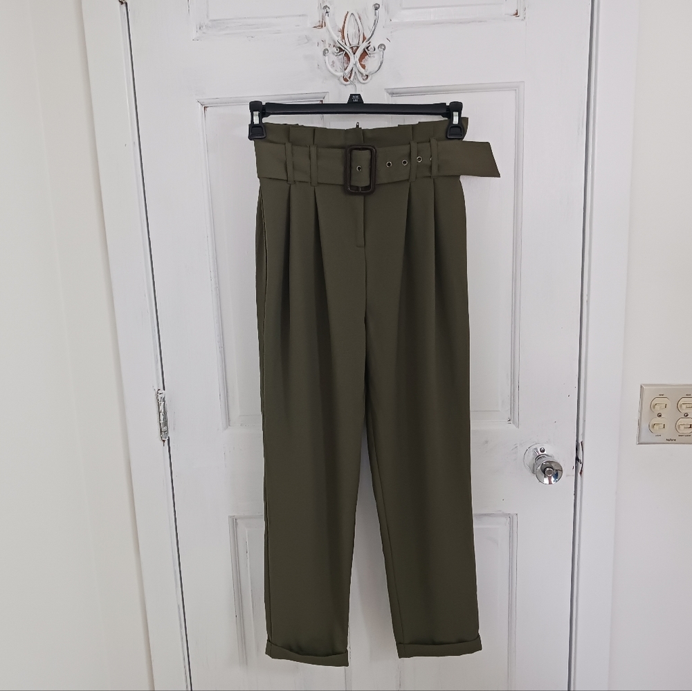 Haute Monde Olive Green Pants